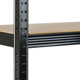 Stellingkast - 5 MDF-planken - 150x75x30 cm - zwart