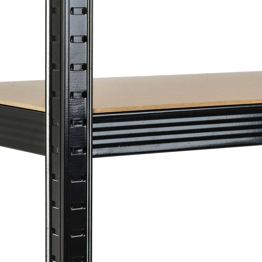 Stellingkast - 5 MDF-planken - 150x75x30 cm - zwart