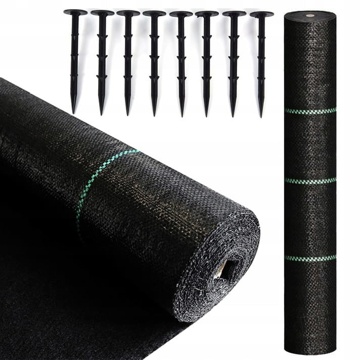 Anti-worteldoek - onkruidremmend & inclusief 100 grondpennen - zwart - 1.6x100m