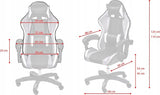 GAMINGSTOEL - Ergonomisch, Kantelbaar, 120kg Draagkracht - Wit-Grijs-Limoen