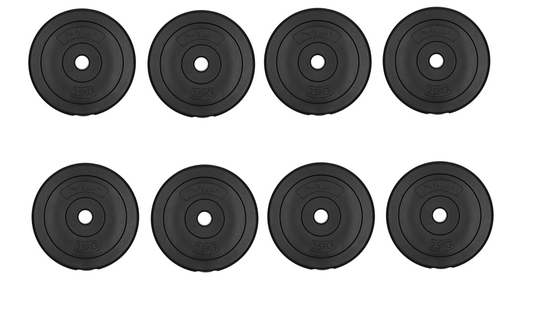 Halterschijf set - 20 kg totaalgewicht - Zwart