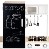 KINDERKEUKEN - Hout en MDF - wit/zwart/grijs