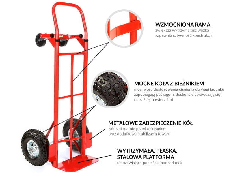STEEKWAGEN - 2-in-1 Transportwagen 250kg - Rood