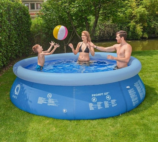 Opblaaszwembad - 3-laags PVC met pomp 1136 l/h - Blauw 244 cm