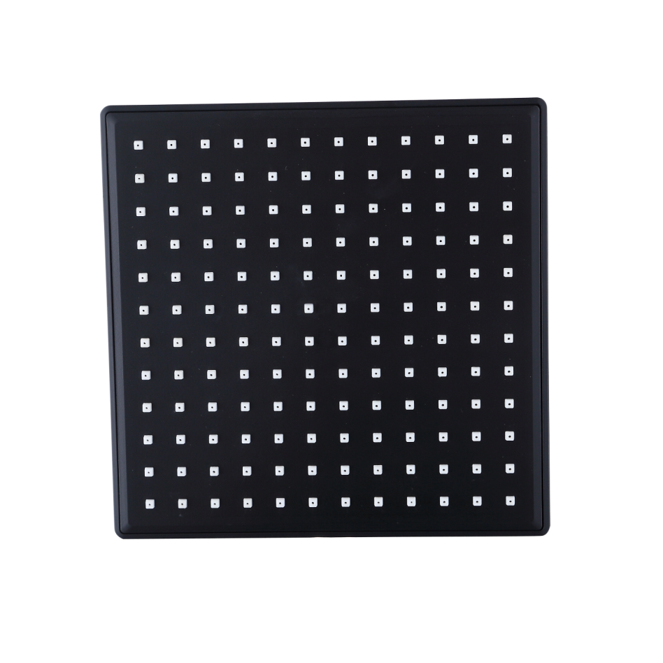Doucheset - Regendouche 20x20 cm met Anti-Calc - Zwart