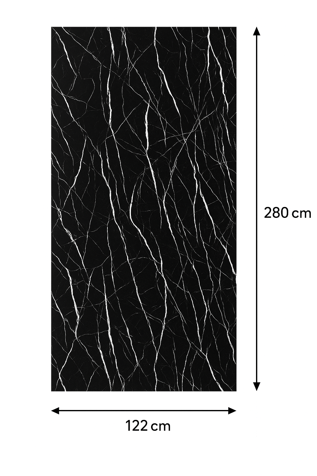 PVC wandpaneel Milano black - 122x280 cm