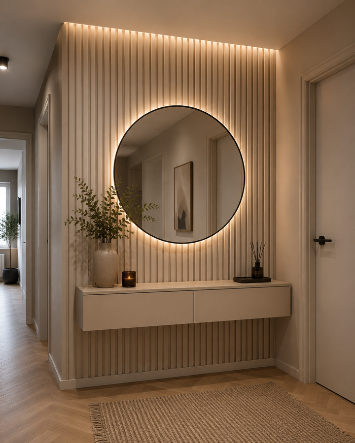 Linnen Akoestisch Wandpaneel Japandi – Textiel Wandbekleding 270×60 cm