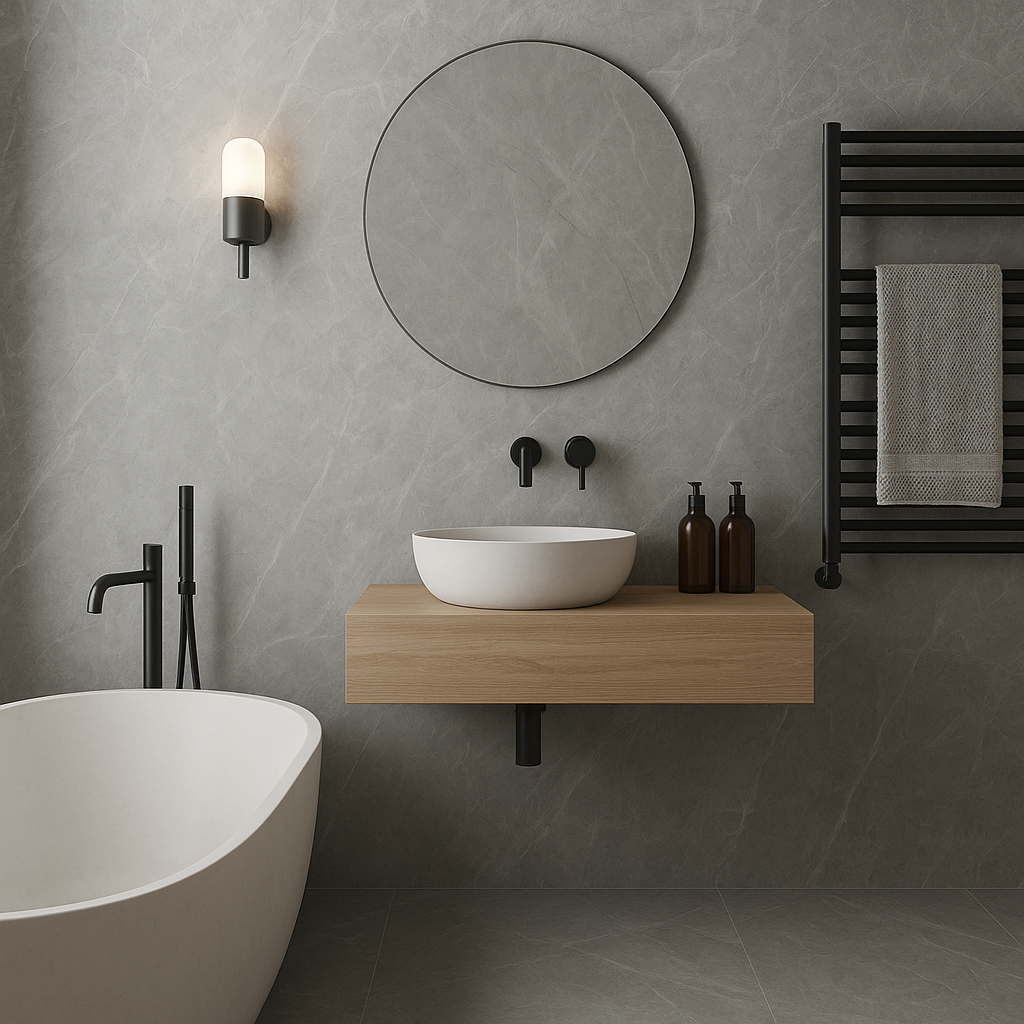 PVC wandpaneel Tokyo grey  - 122x280 cm