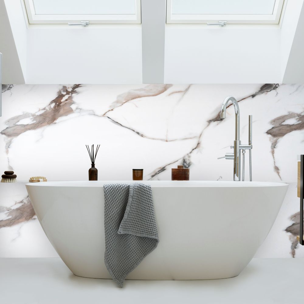 PVC Wandpaneel Paris Wit Hoogglans – Waterdicht 280×122 cm