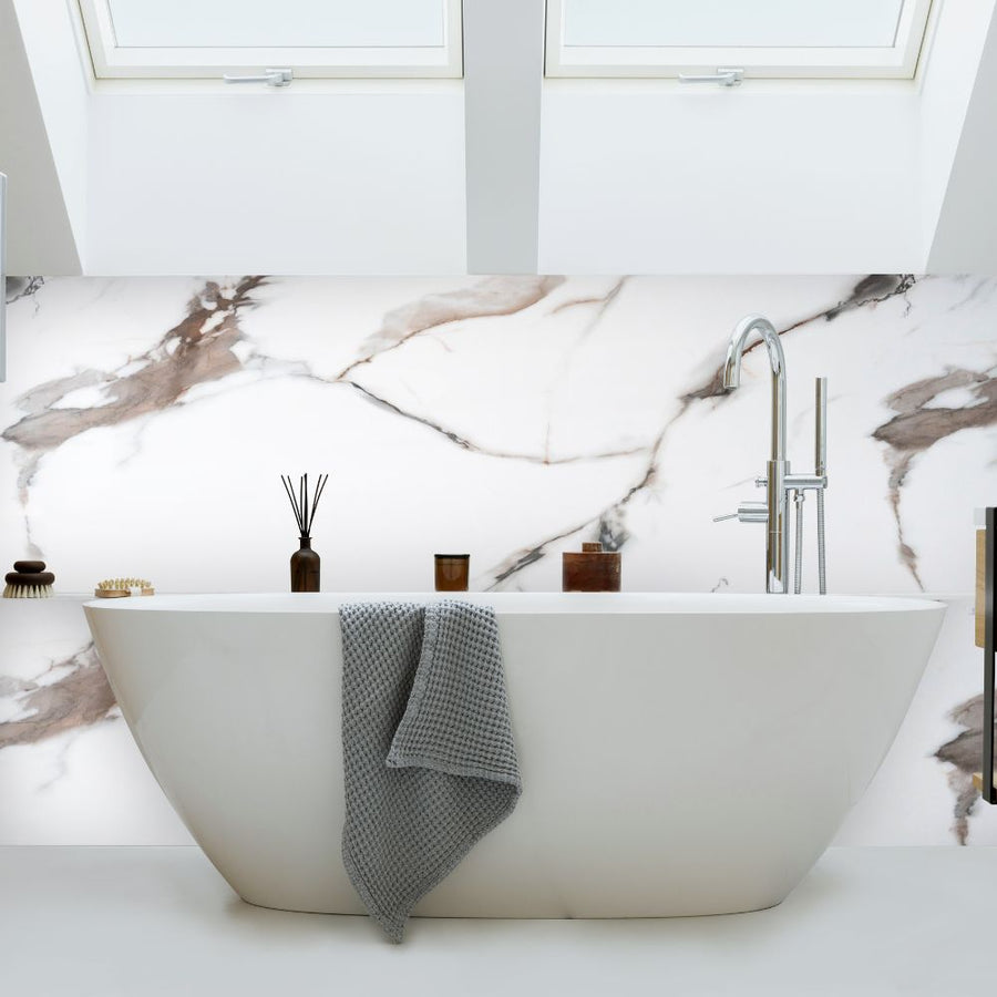 PVC Wandpaneel Paris Wit Hoogglans – Waterdicht 280×122 cm