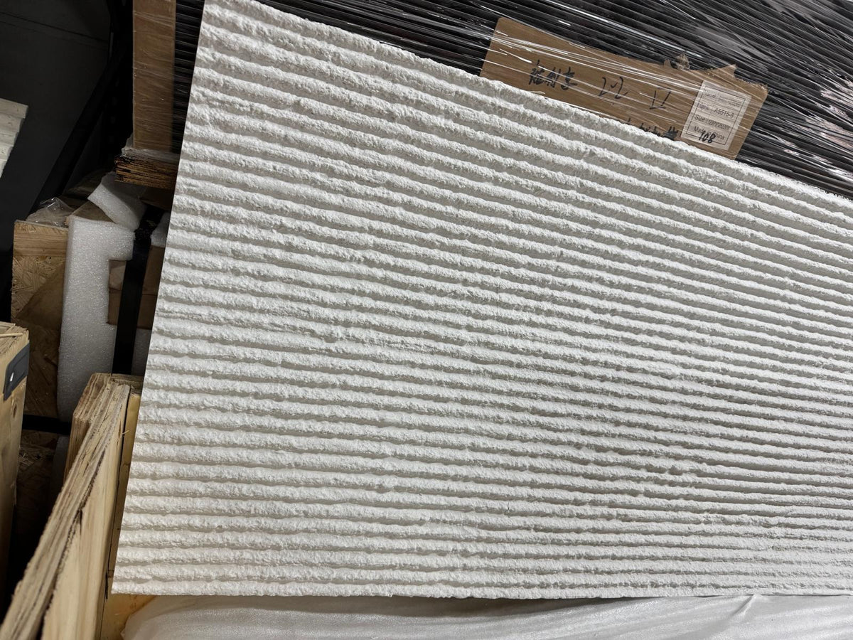 Natuursteen wandpaneel wit 3D 280x60 cm flexibel steenfineer