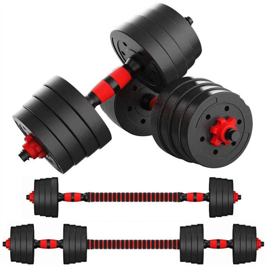 Halterset - Verstelbaar 30 kg - Zwart/Rood