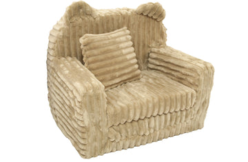 Kinderfauteuil - Corduroy Slaapbankje - Beige