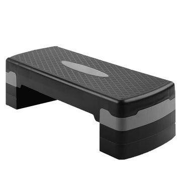 AEROBIC STEP - Verstelbaar 10/15/20 cm - Antislip - Zwart/Grijs