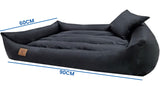 Hondenbed - waterdicht, wasbaar, krasvrij - 90x60 cm zwart