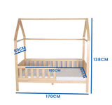 HOUTEN HUISBED - Grenen - 80x160 cm