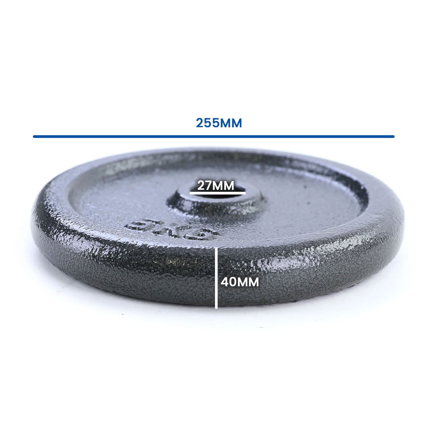 HALTERSCHIJVEN - gietijzer 20 kg - 27 mm naaf - 26 mm stang