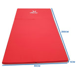 FITNESS MAT - Waterdicht-Opvouwbaar-Extra dik 5 cm - Rood-80x200 cm