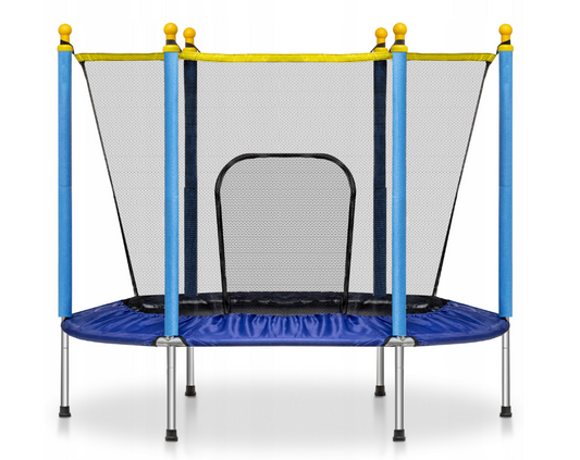 TRAMPOLINE - Veiligheidsnet - Ø 140 cm - Blauw/Geel