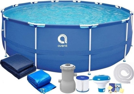 Opzetzwembad - 305 cm Diameter, 4383 Liter, Pomp - Blauw