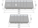 Opzetzwembad - 3-laags PVC, Pomp 2006 l/h - Grijs 400x207x122 cm