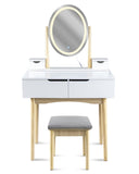 MAKE-UP TAFEL - LED Spiegel 2 Kleuren - Wit