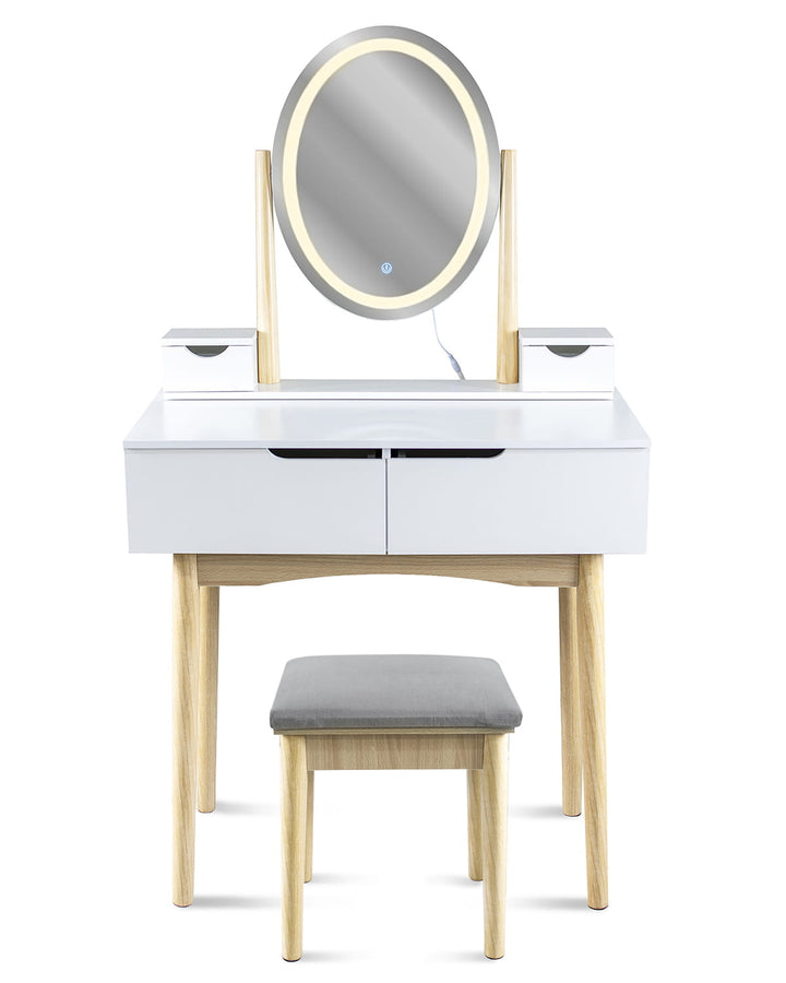 MAKE-UP TAFEL - LED Spiegel 2 Kleuren - Wit