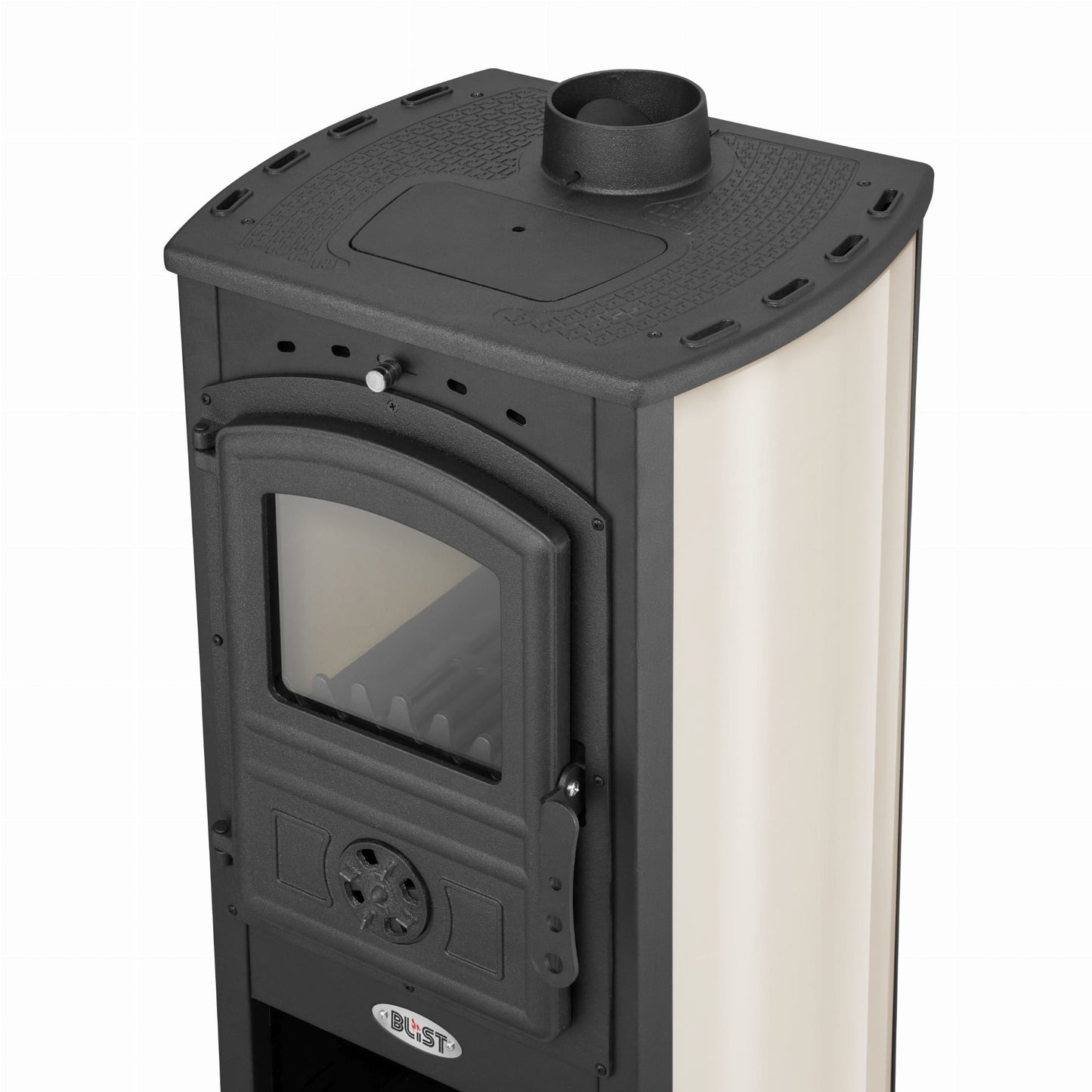 houtkachel - gietijzer - 12kW - zwart