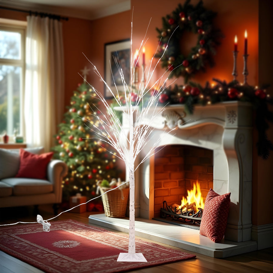 KUNSTBOOM - 150 cm - 120 LED - IP44 - wit