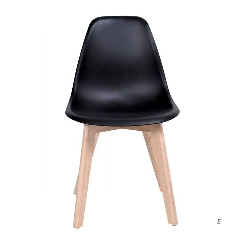 EETKAMERSTOELEN - Set van 2 - Polypropyleen en Beukenhout - Zwart