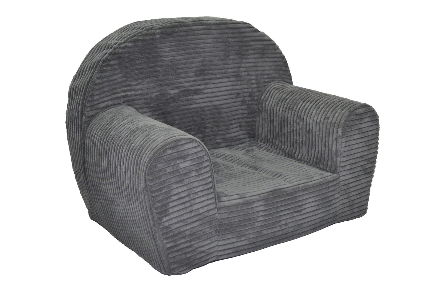 KINDERFAUTEUIL - lichtgewicht, wasbare hoes, corduroy - lichtgrijs