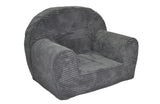 KINDERFAUTEUIL - lichtgewicht, wasbare hoes, corduroy - lichtgrijs