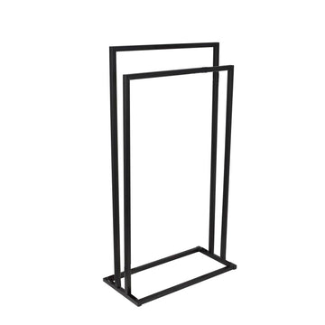 HANDDOEKENREK - Vrijstaand Staal - Zwart