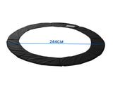 trampoline randafdekking - pvc en pe materiaal - 244 cm zwart