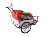 FIETSKAR - multifunctioneel met schokbreker en veiligheidsgordels - rood