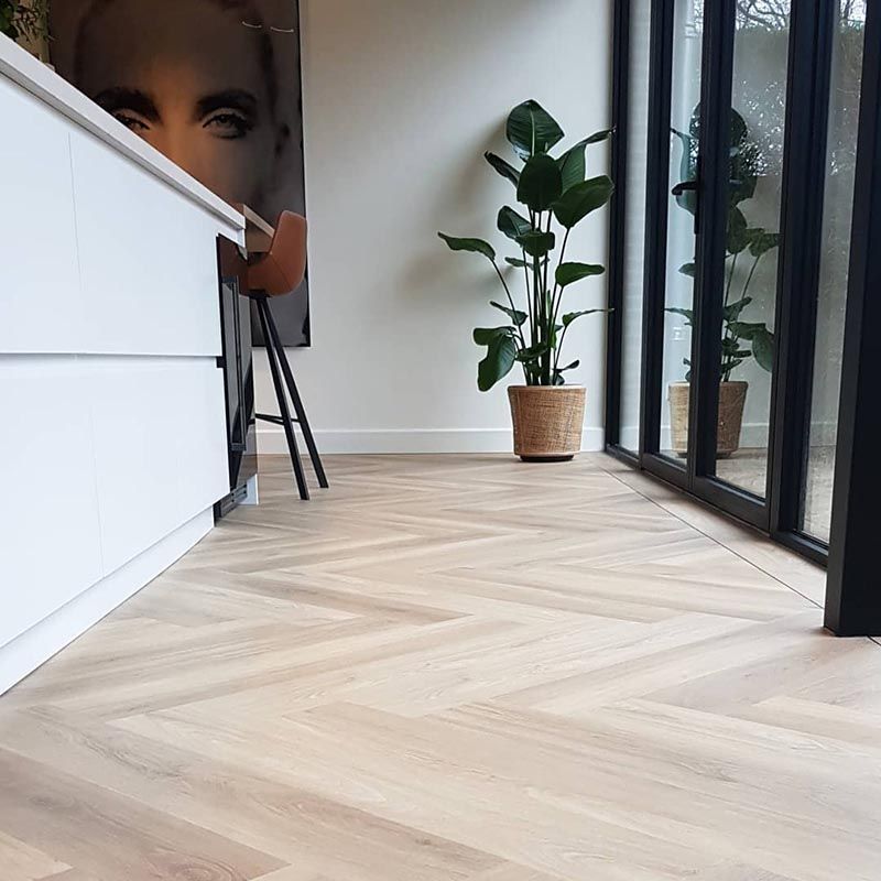 Sophia - visgraat plak - megamat puur eiken - pvc