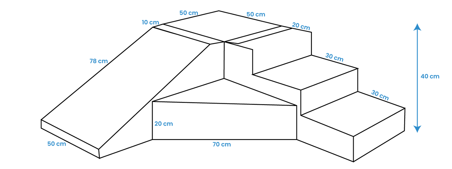 GLIJBAAN - Schuim, 40cm Hoog, Veilig - Wit