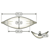 HANGMAT MET STANDAARD - Stalen Frame 220kg - Zwart 300cm