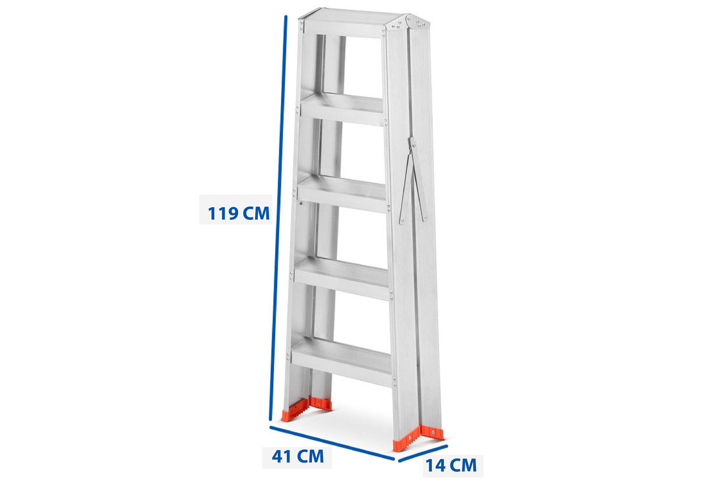 LADDER - aluminium-profiel-constructie - aluminium-rood