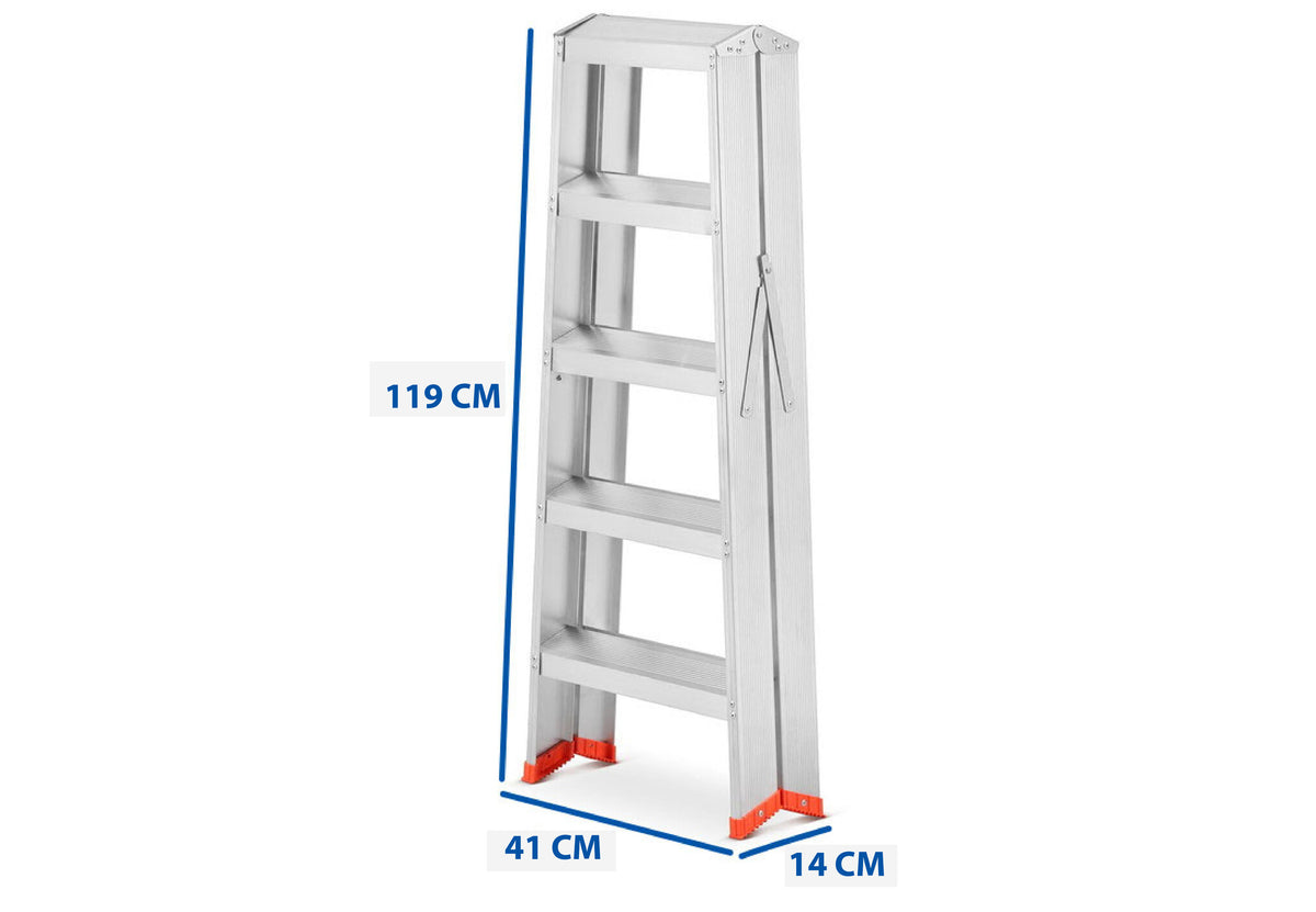 LADDER - aluminium-profiel-constructie - aluminium-rood
