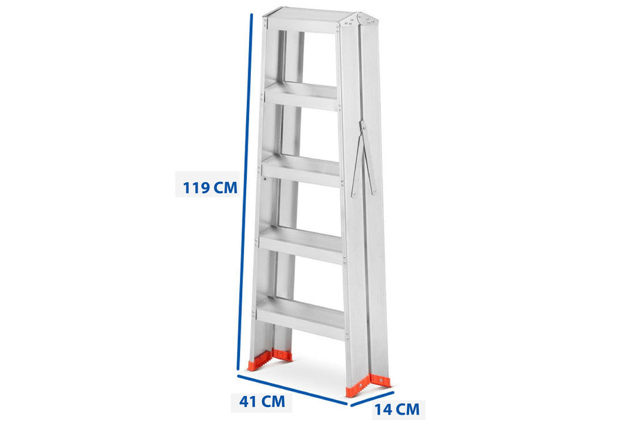 LADDER - aluminium-profiel-constructie - aluminium-rood