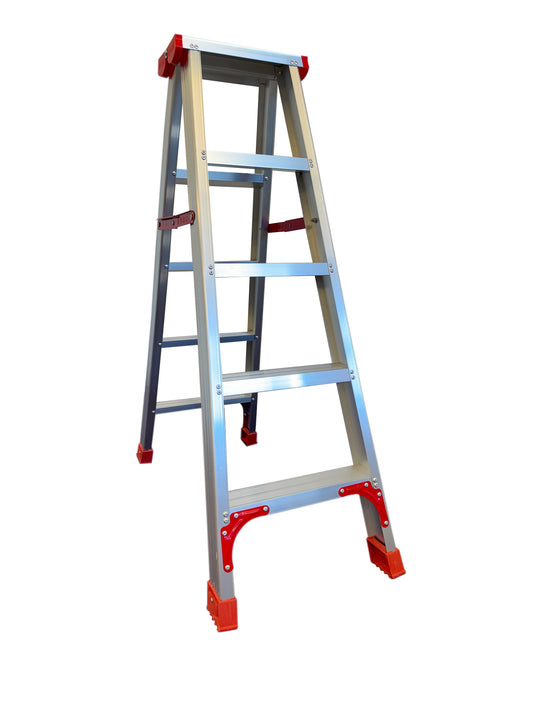 LADDER - aluminium-profiel-constructie - aluminium-rood