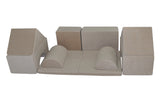 XXL foam blokken set - 9 elementen - beige