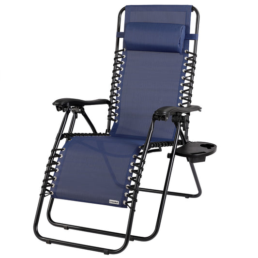 LIGSTOEL TUIN - Textileen Gaas - Blauw - 175x67x108 cm