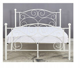 Metalen bedframe - inclusief lattenbodem - wit - 120x200cm