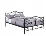 BEDFRAME - Metalen - Inclusief Lattenbodem - Zwart - 140x200cm