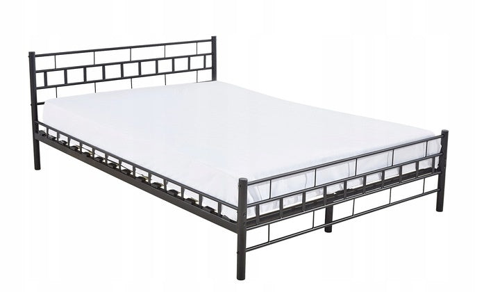 BEDFRAME - Metalen Inclusief Lattenbodem - Zwart 180x200cm