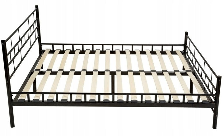BEDFRAME - Metalen Inclusief Lattenbodem - Zwart 180x200cm