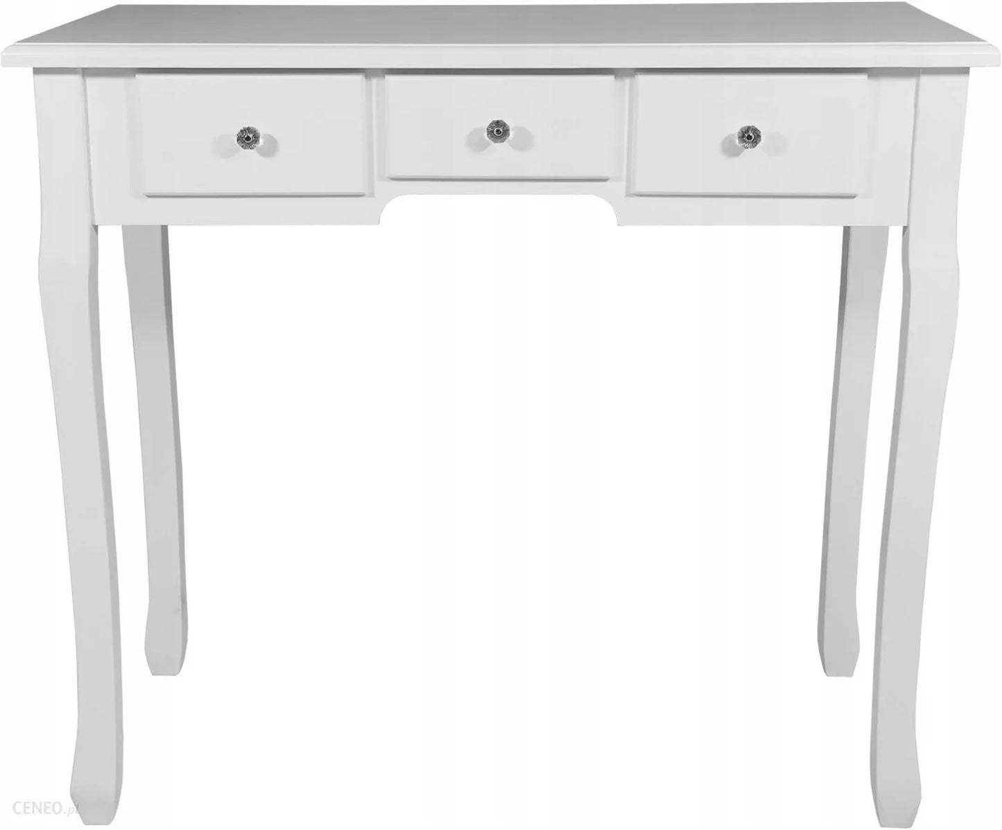Kaptafel - LED-verlichte spiegel, 5 lades, inclusief kruk - Wit 80x40x137 cm