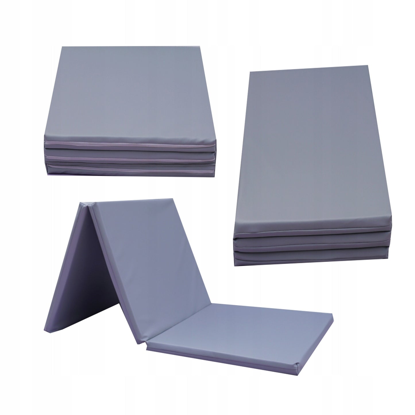 fitness matras - extra dik 5 cm - 120x200 cm grijs